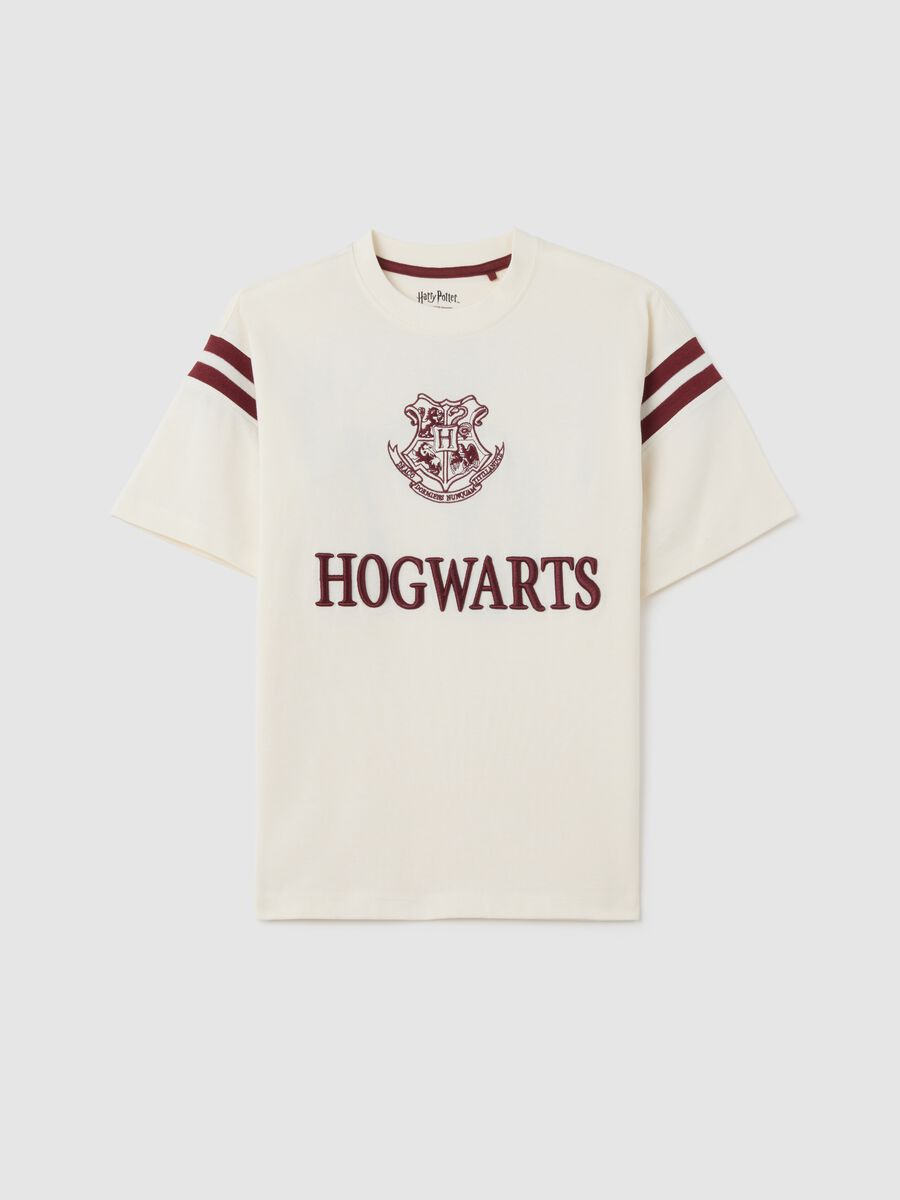 T-shirt da ragazzo in puro cotone bianca over_3