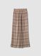 Beige pure viscose checked pyjama trousers_6