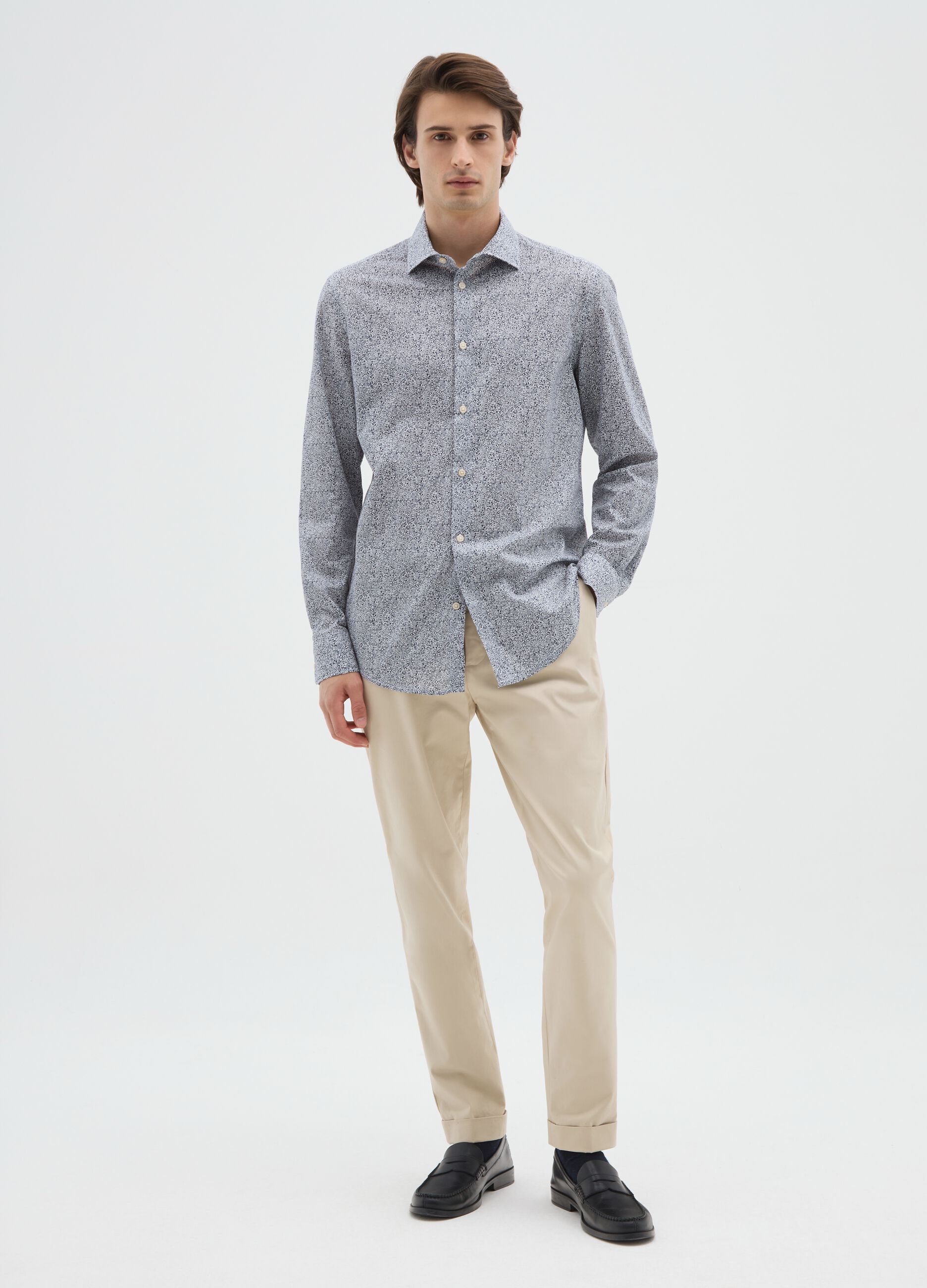 Multicolour pure cotton regular fit shirt