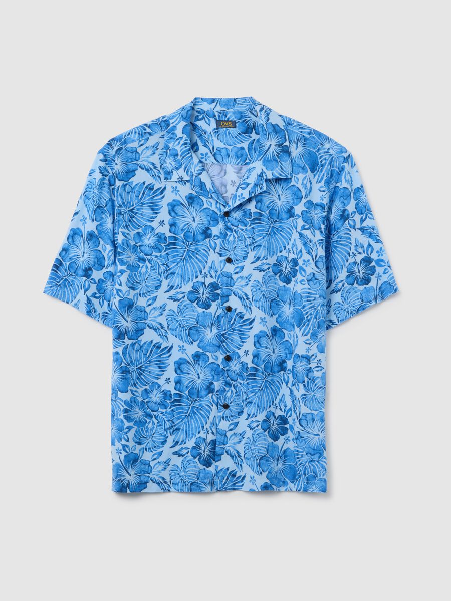 Men's Multicolour Viscose Shirt with Over Fit_4