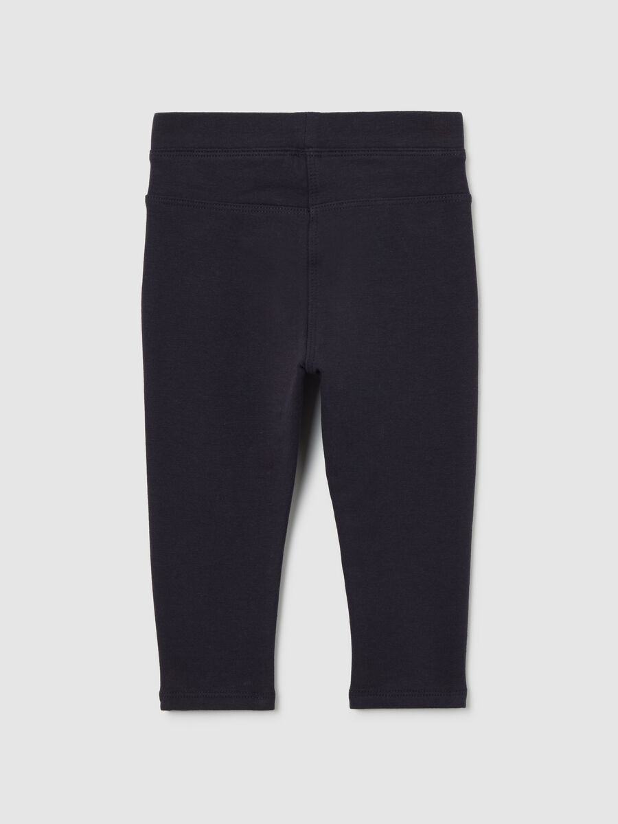 Treggings neri da bimba in cotone elasticizzato slim fit_1