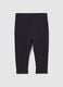Girls' black treggings in stretch cotton slim fit_1