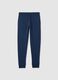Boys' blue pure cotton jogger trousers with regular fit_3