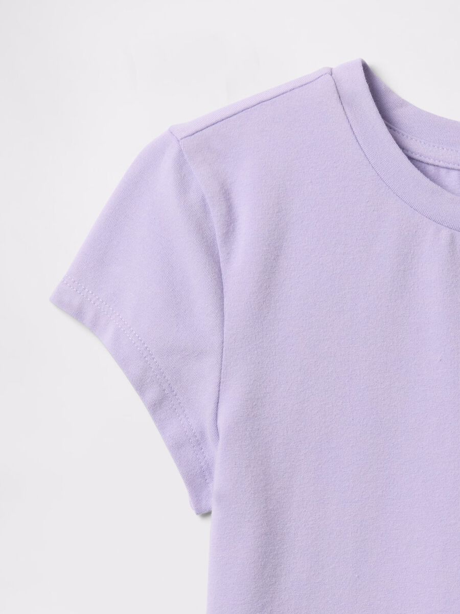 Purple T-shirt in stretch cotton_3