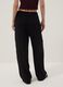 Black palazzo trousers in pure viscose_2