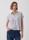 Camicia in misto lino a righe_0