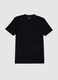 Men's black pure cotton T-shirt_4