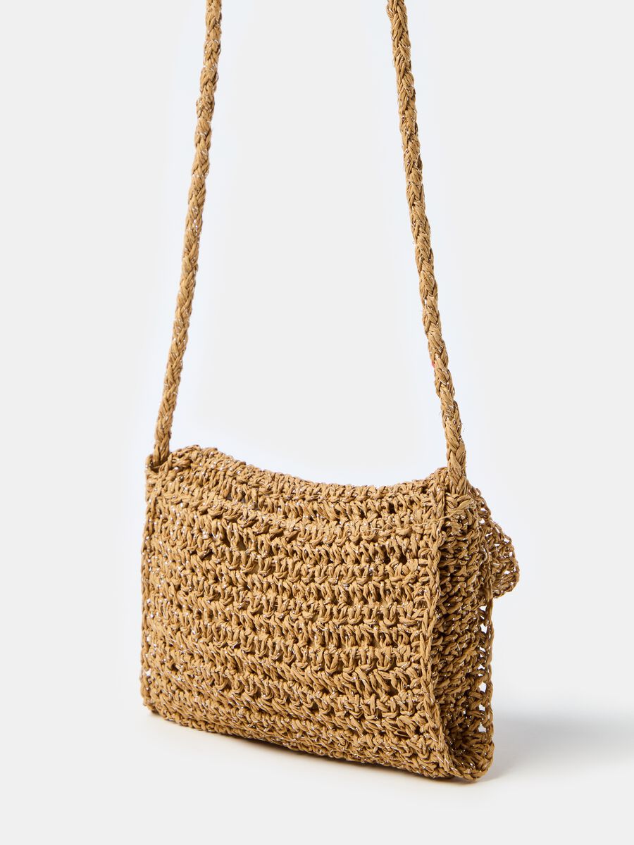 Raffia bag with crochet design_1