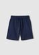 Boys' Regular Fit Blue Pure Cotton Shorts_0