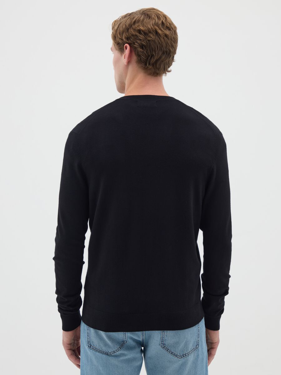 Black Viscose Blend Cardigan_2