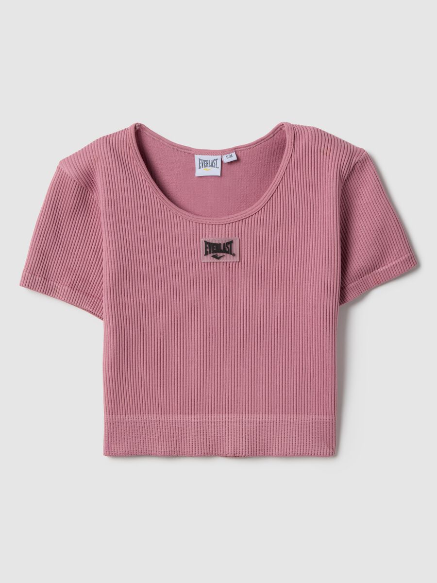 Short sleeve pink boxy fit sports T-shirt_4