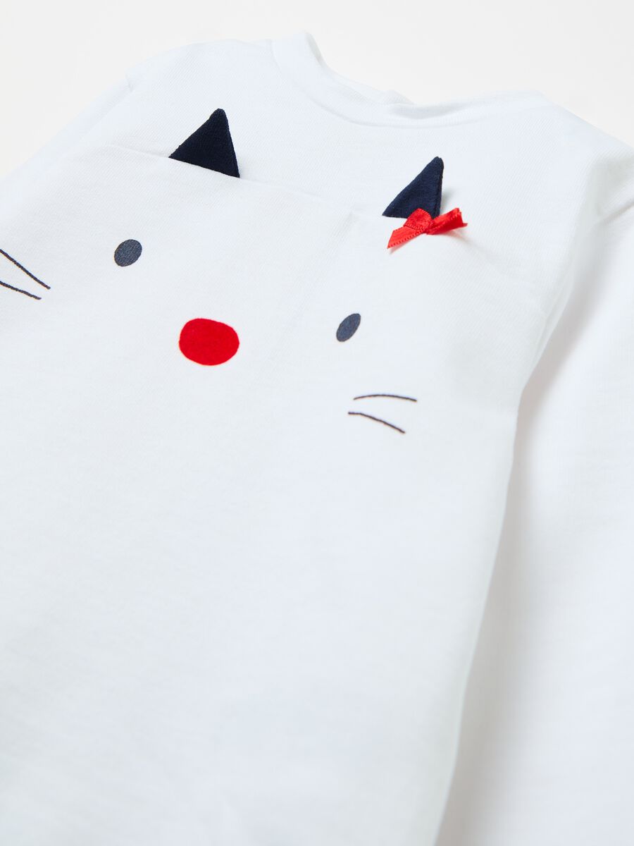 Jogging set in cotone bio stampa gattina_2