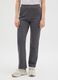 Grey regular fit cotton blend trousers with elasticated waist_1