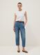 Light blue pure cotton denim carrot-fit jeans_0