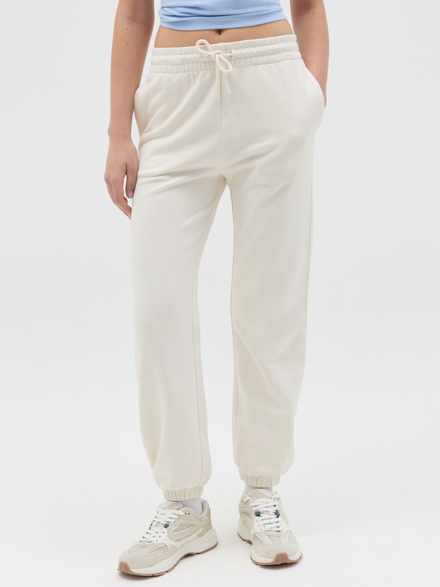 Essential joggers in fleece with drawstring_1