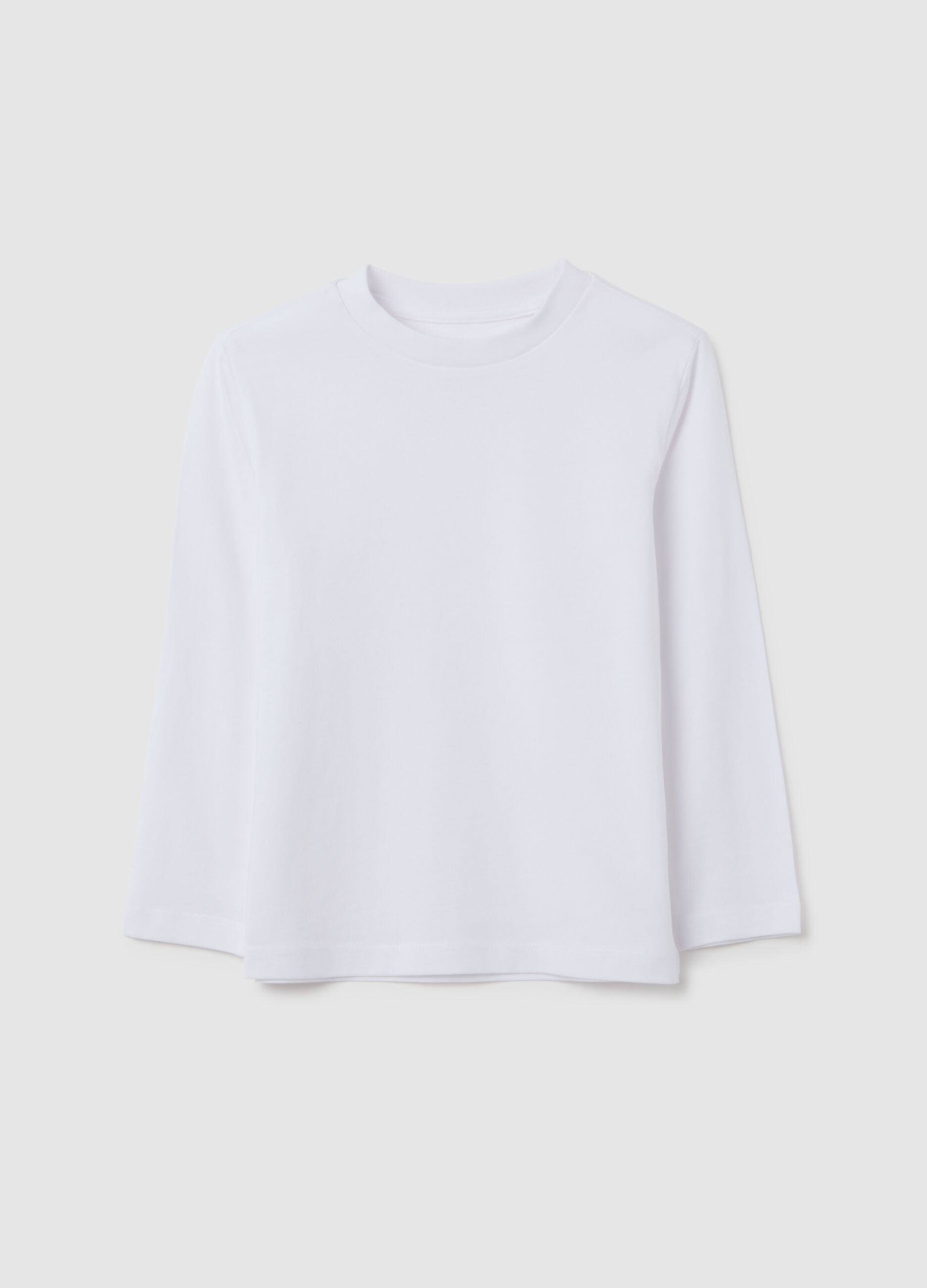 Children's pure cotton white regular fit shirt