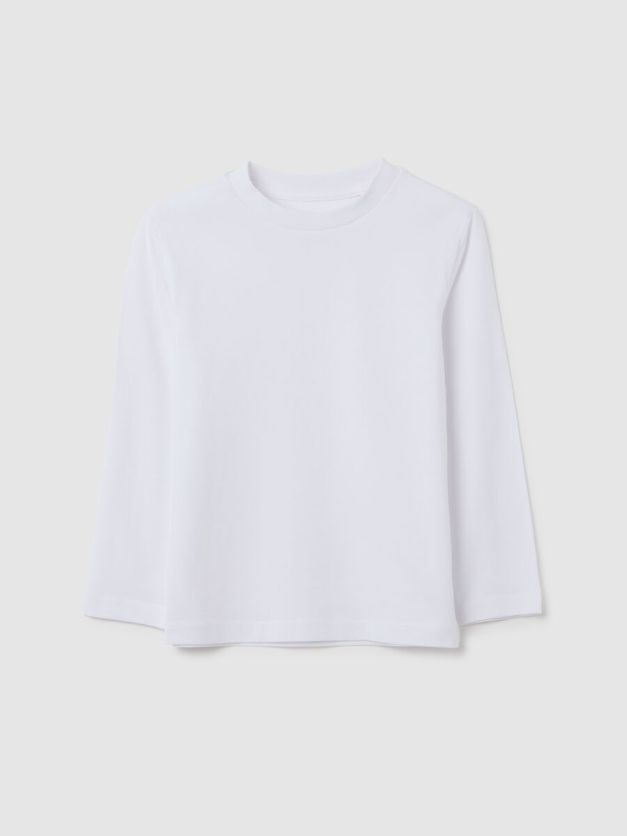 Children's pure cotton white regular fit shirt_0