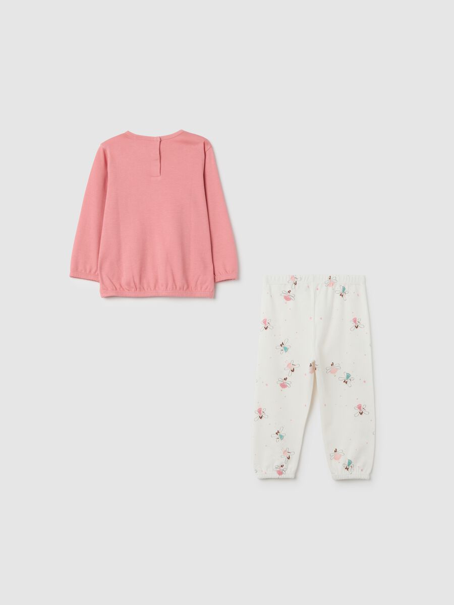 Girls' pink cotton pyjamas_1