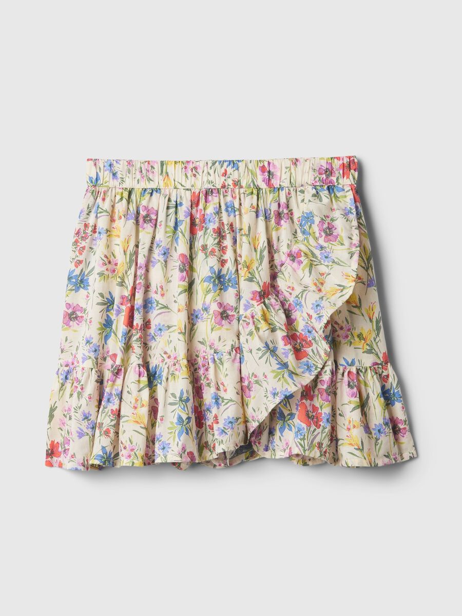Skort with flounce and floral print_3