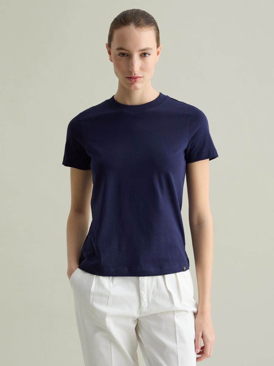 Cotton T-shirt with round neck_0