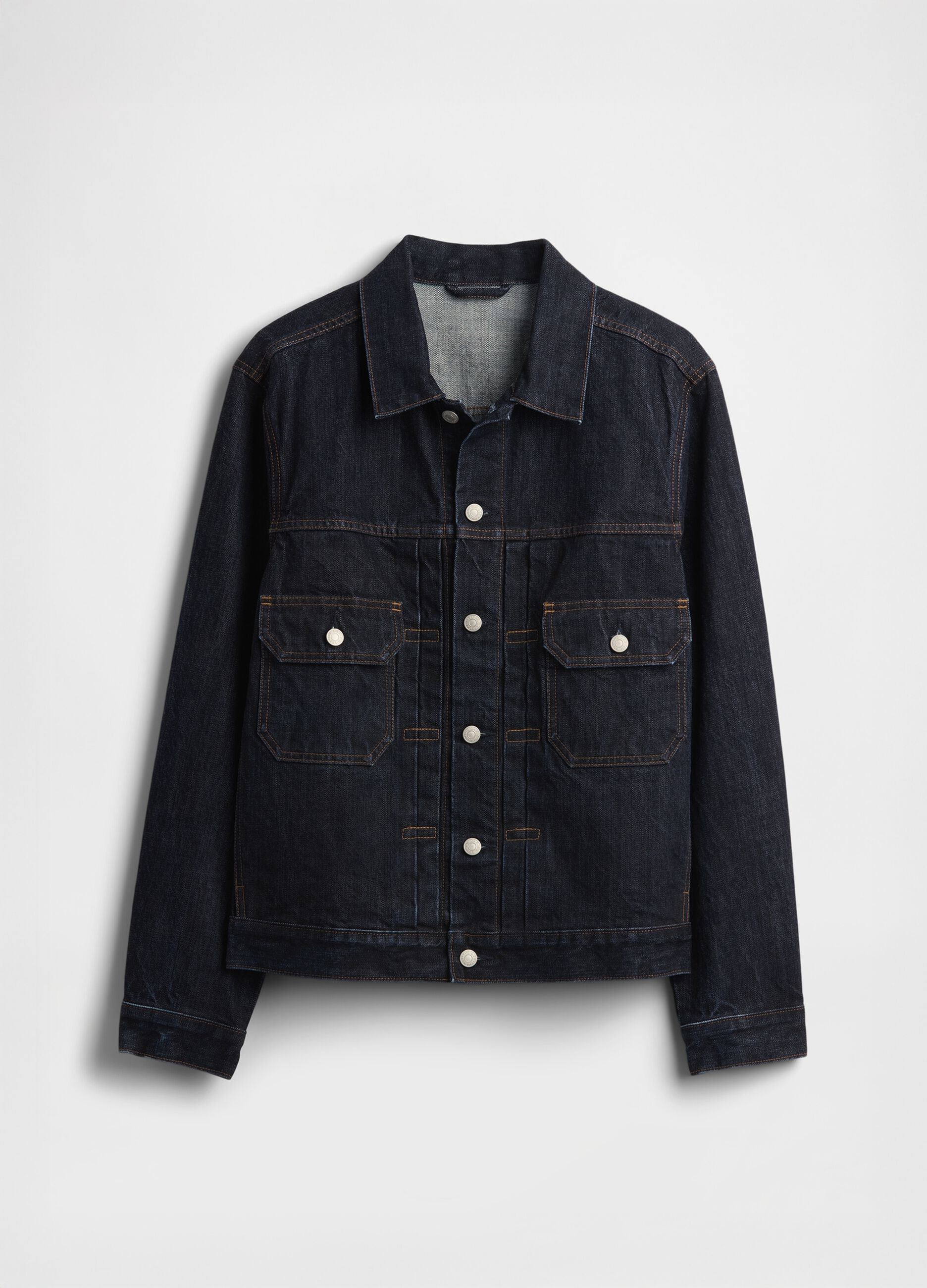 Giacca denim blu in cotone