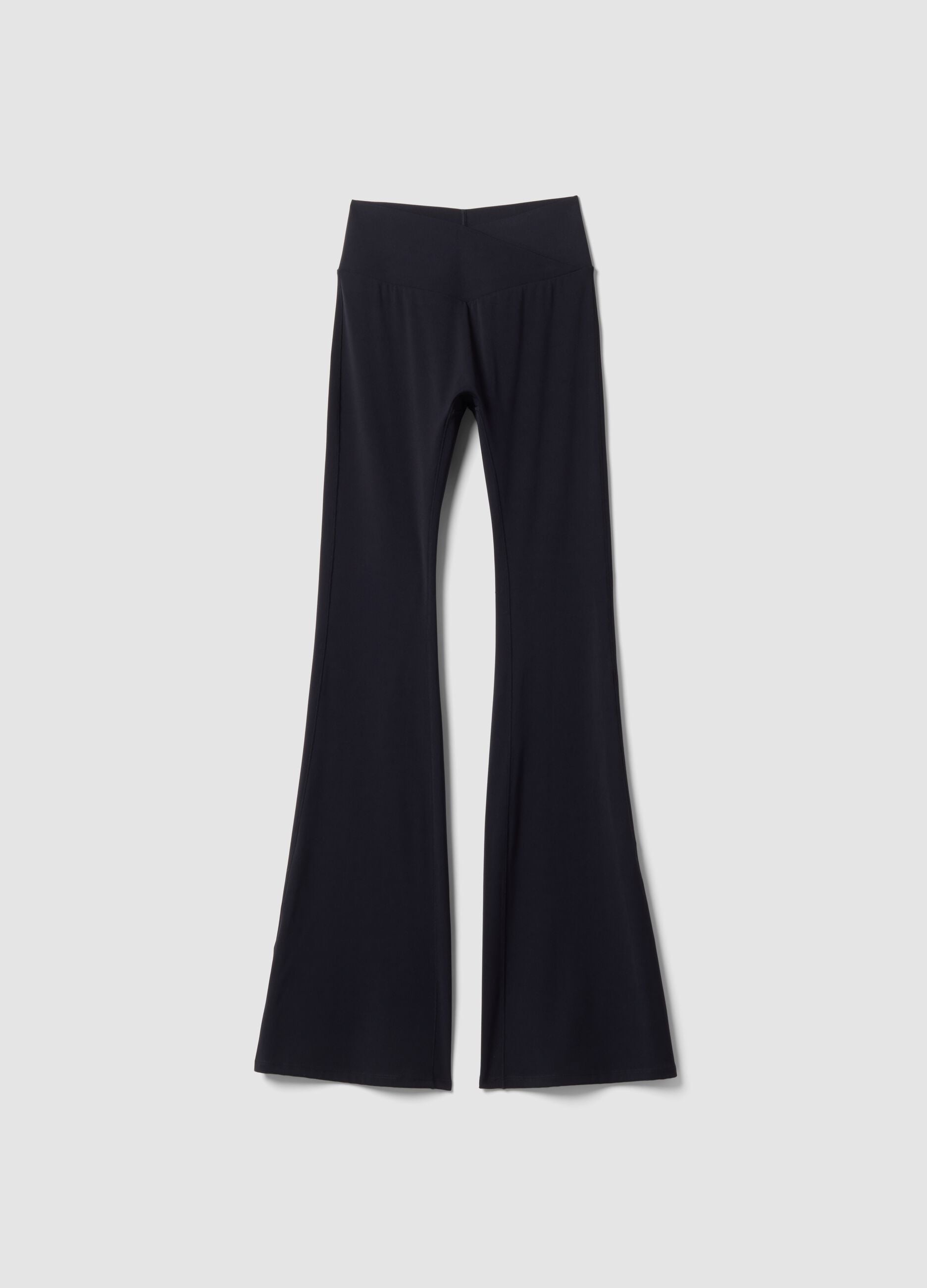 Black flared leggings in stretch fabric &ndash; ALTAVIA STUDIO
