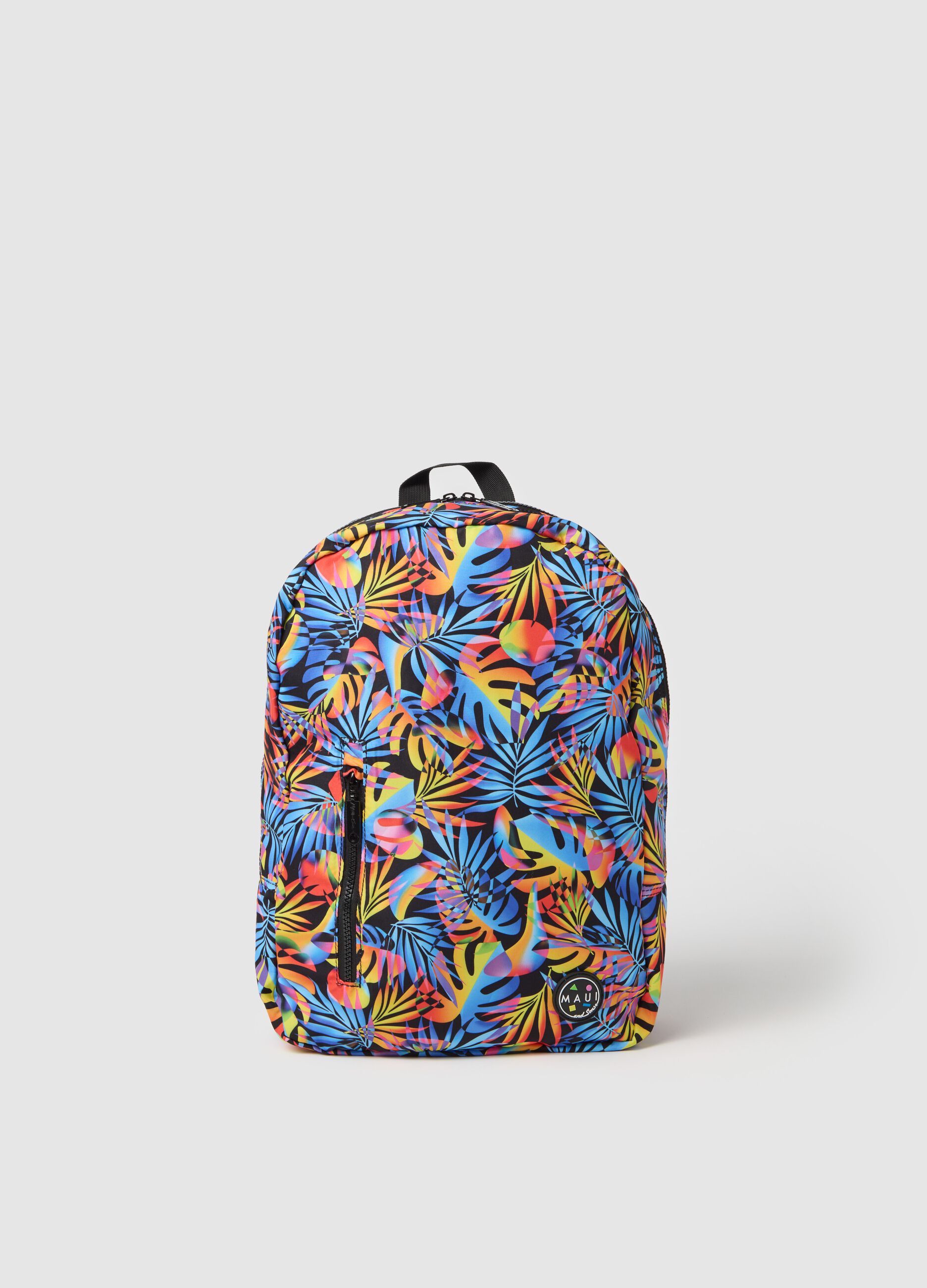 Multicolour Backpack with Tropical Maui Design