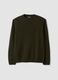 Maglia verde girocollo in misto lana regular fit_0