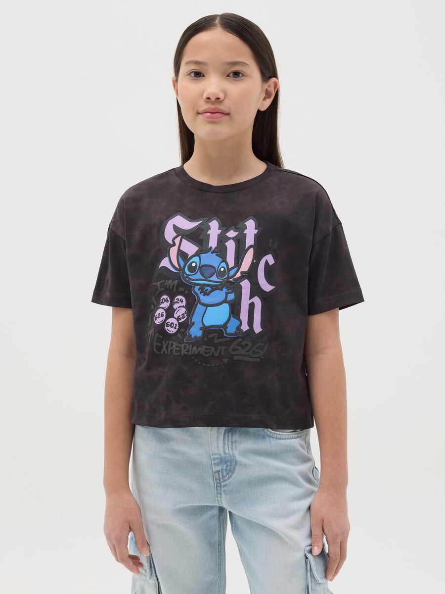 T-shirt in cotton with Stitch print_0