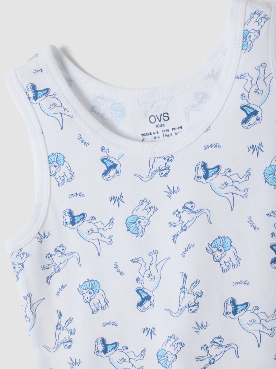 2-pack boys' white and blue organic cotton crew-neck vests_2