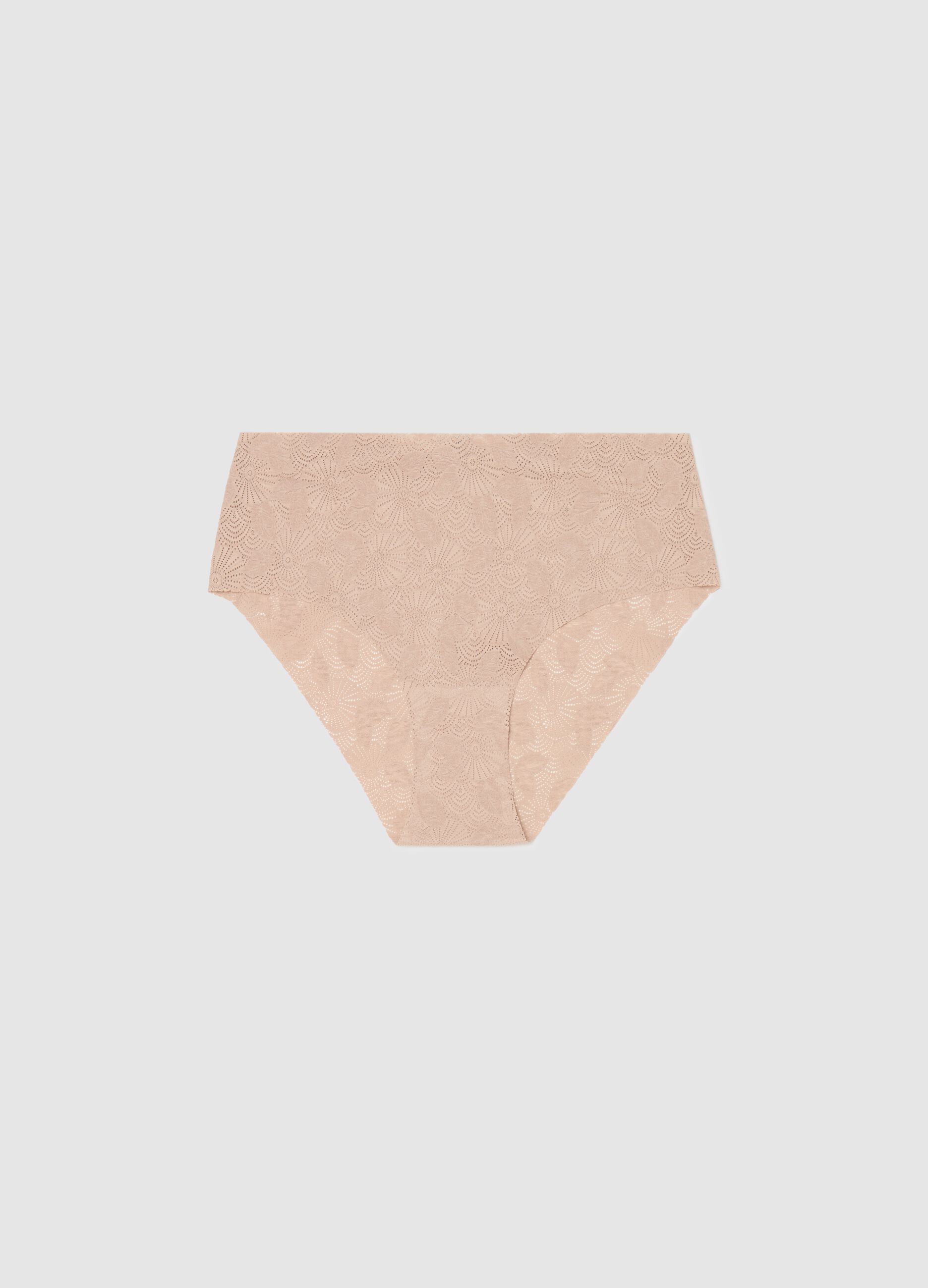 French knickers in lace with geometric motif