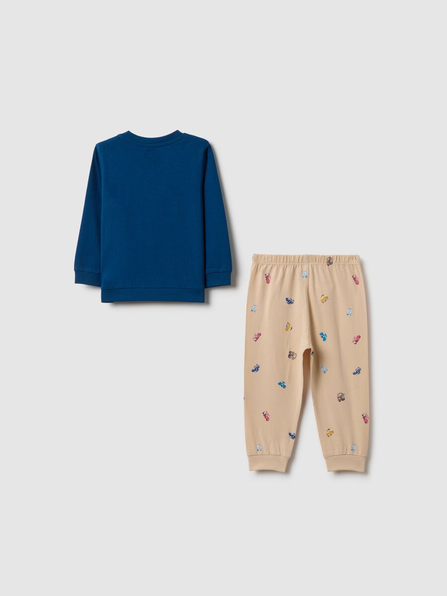 Pigiama in puro cotone multicolor da neonato regular fit con stampe Cars_1