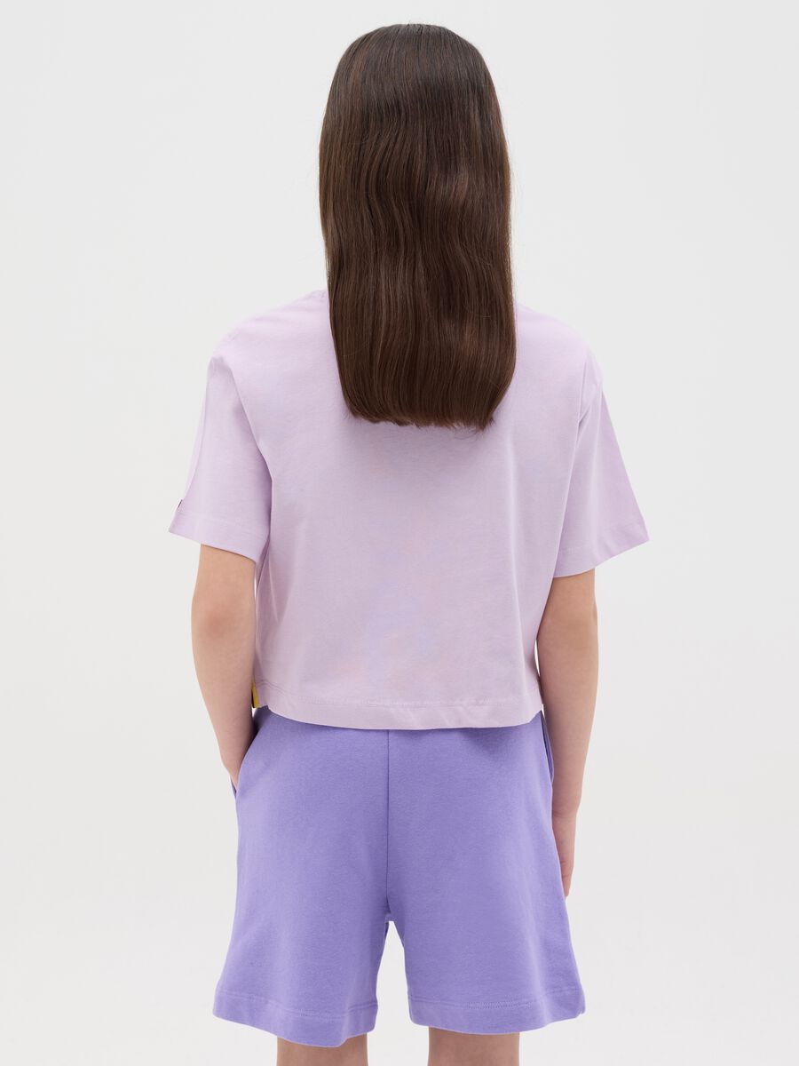 T-shirt viola crop in cotone NBA Los Angeles Lakers_2
