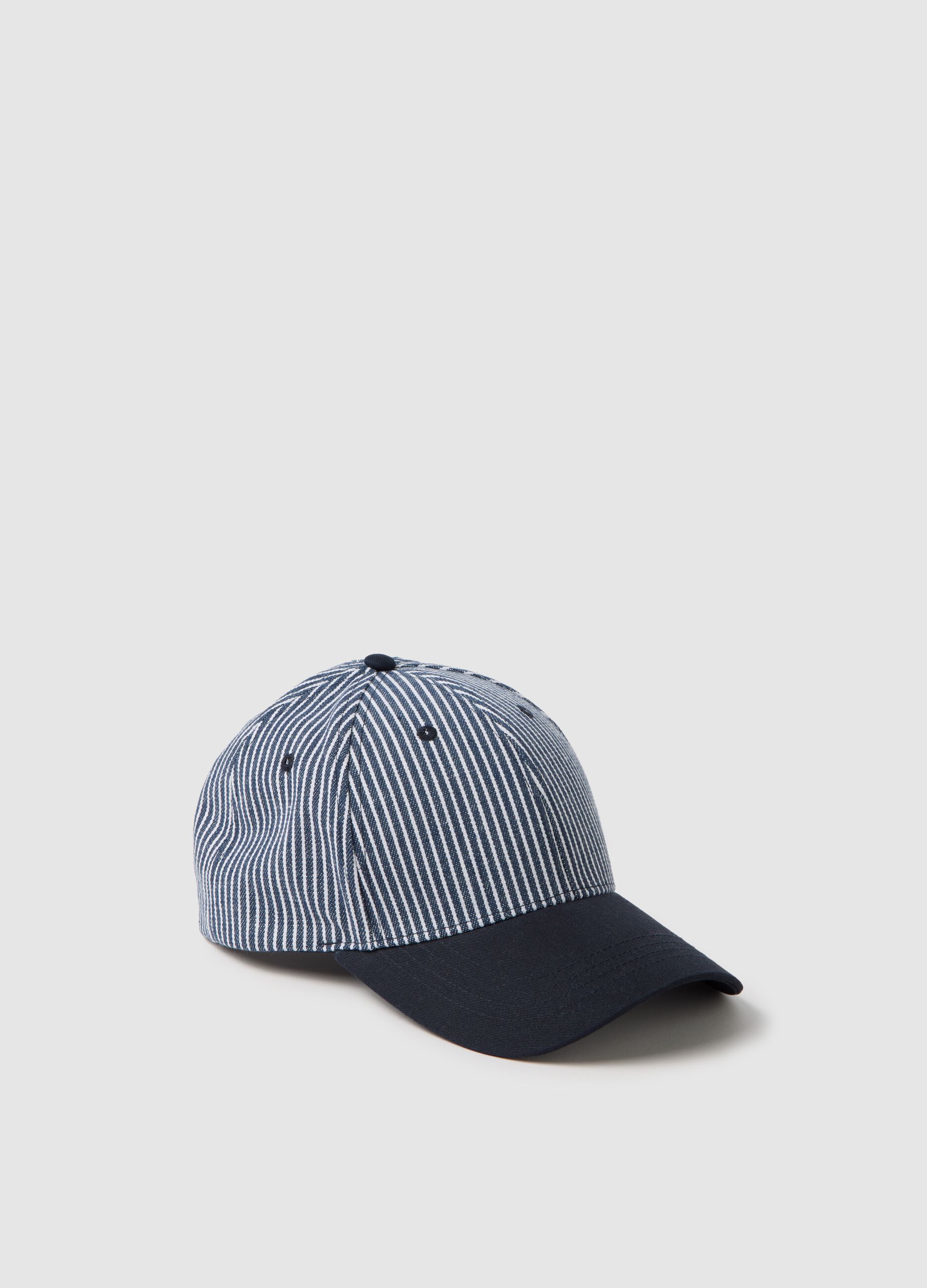 Striped baseball cap