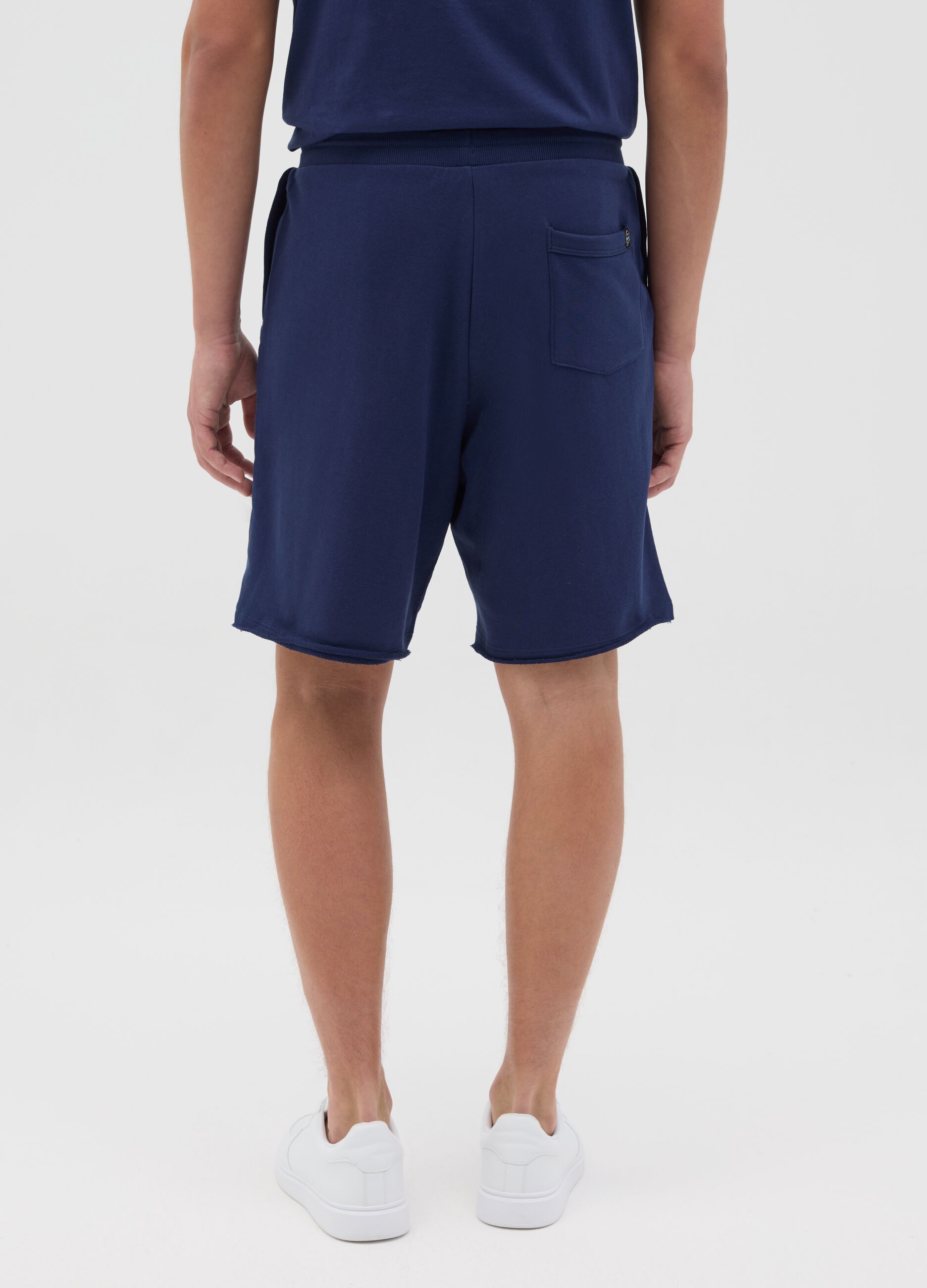 Blue Cotton Maui Bermuda Shorts