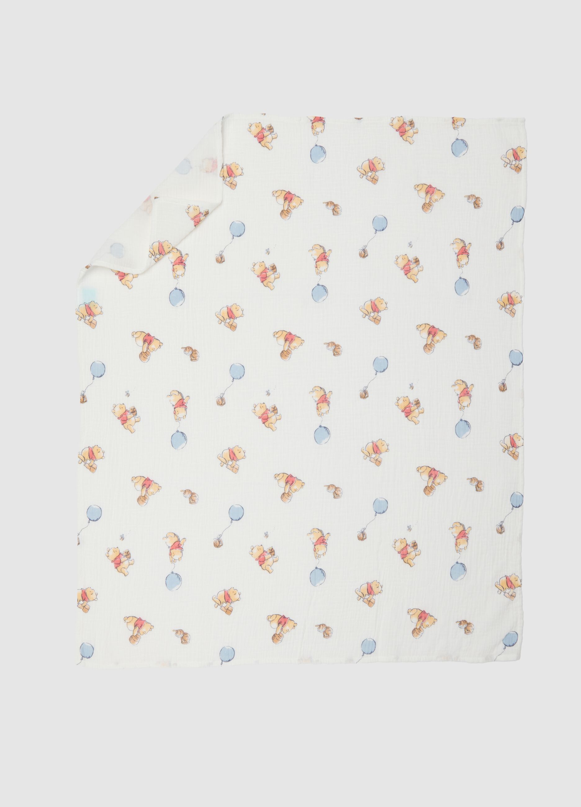 White blanket for newborn in pure cotton