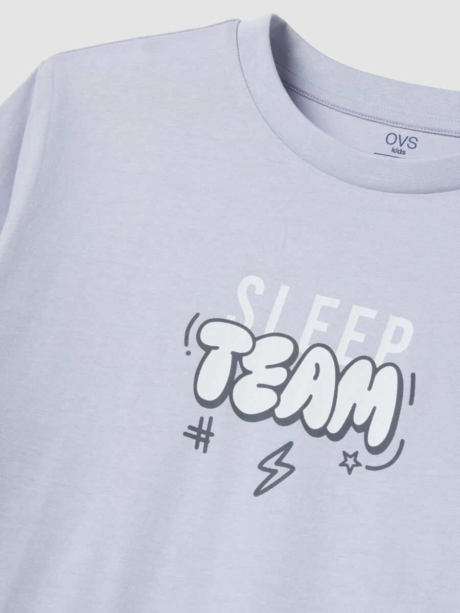 Pigiama corto in puro cotone multicolor da ragazzo regular fit_2