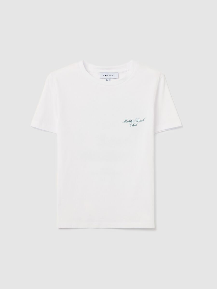 Crop T-shirt with lettering print_4