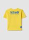 Yellow pure cotton kids' T-shirt regular fit with Sonic_1