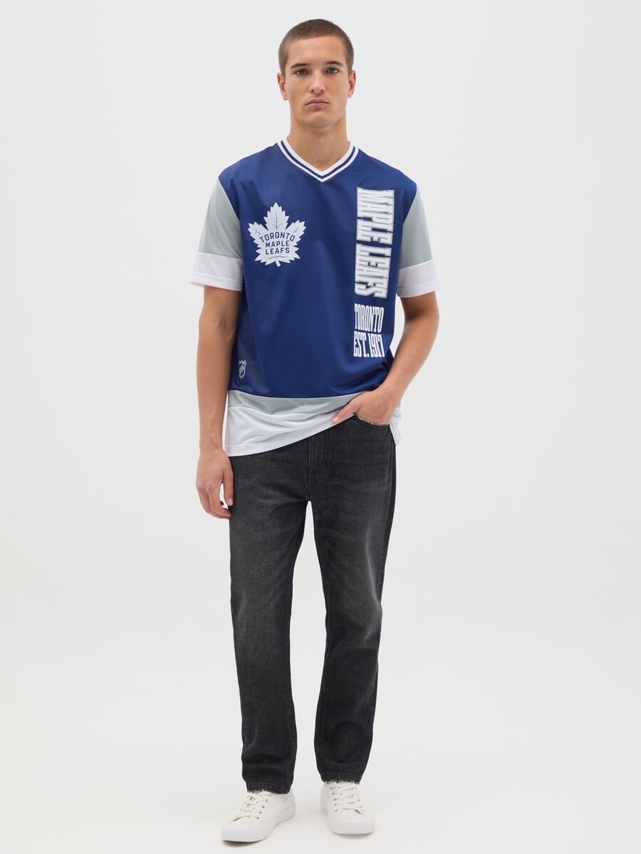 Men's Regular Fit Sports Shirt with Toronto Maple Leafs Logo_1