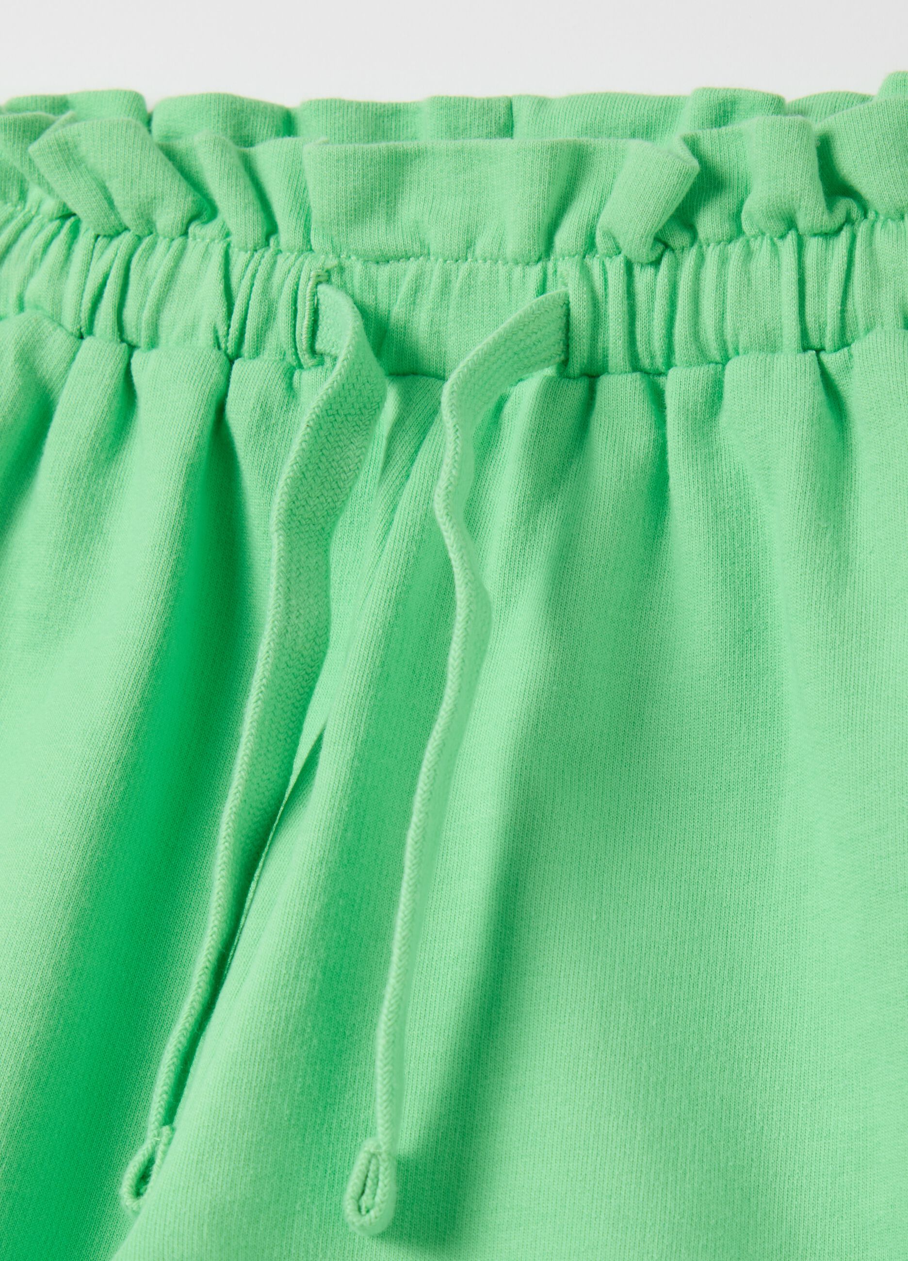 OVS Kids Green Shorts in Pure Cotton