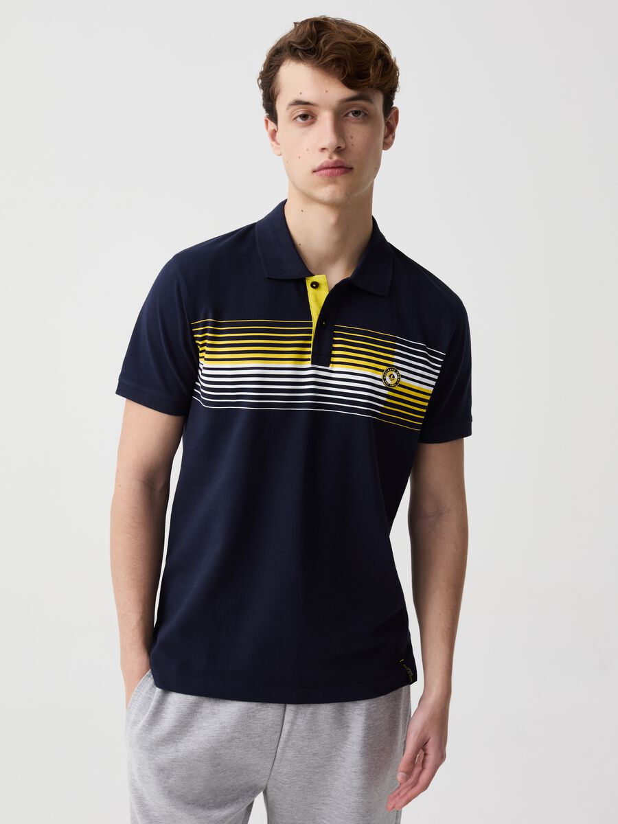 Navigare Sport polo shirt with striped print_0