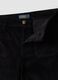 Black ribbed stretch cotton and modal flare trousers_1