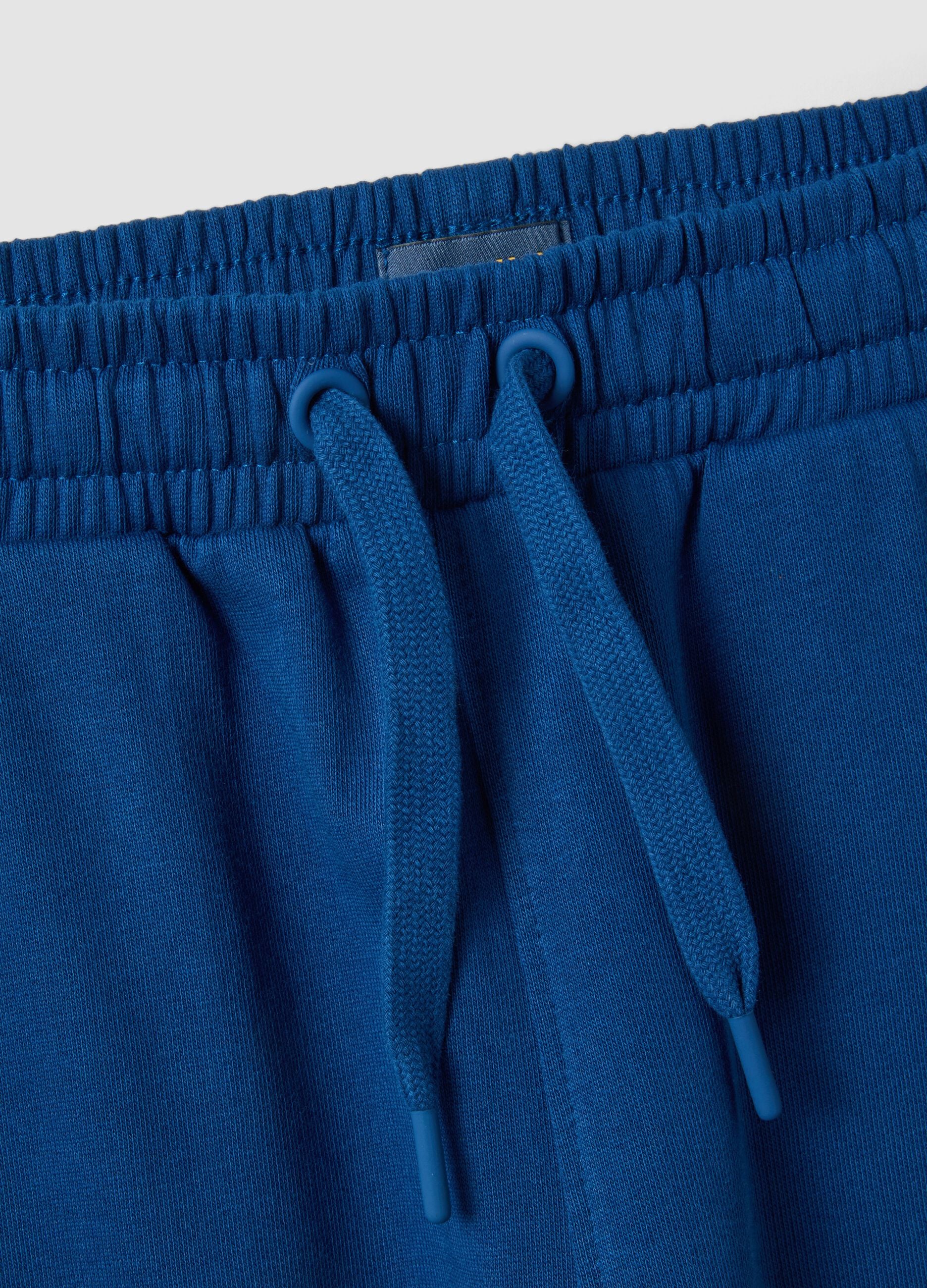 Blue organic cotton jogger trousers