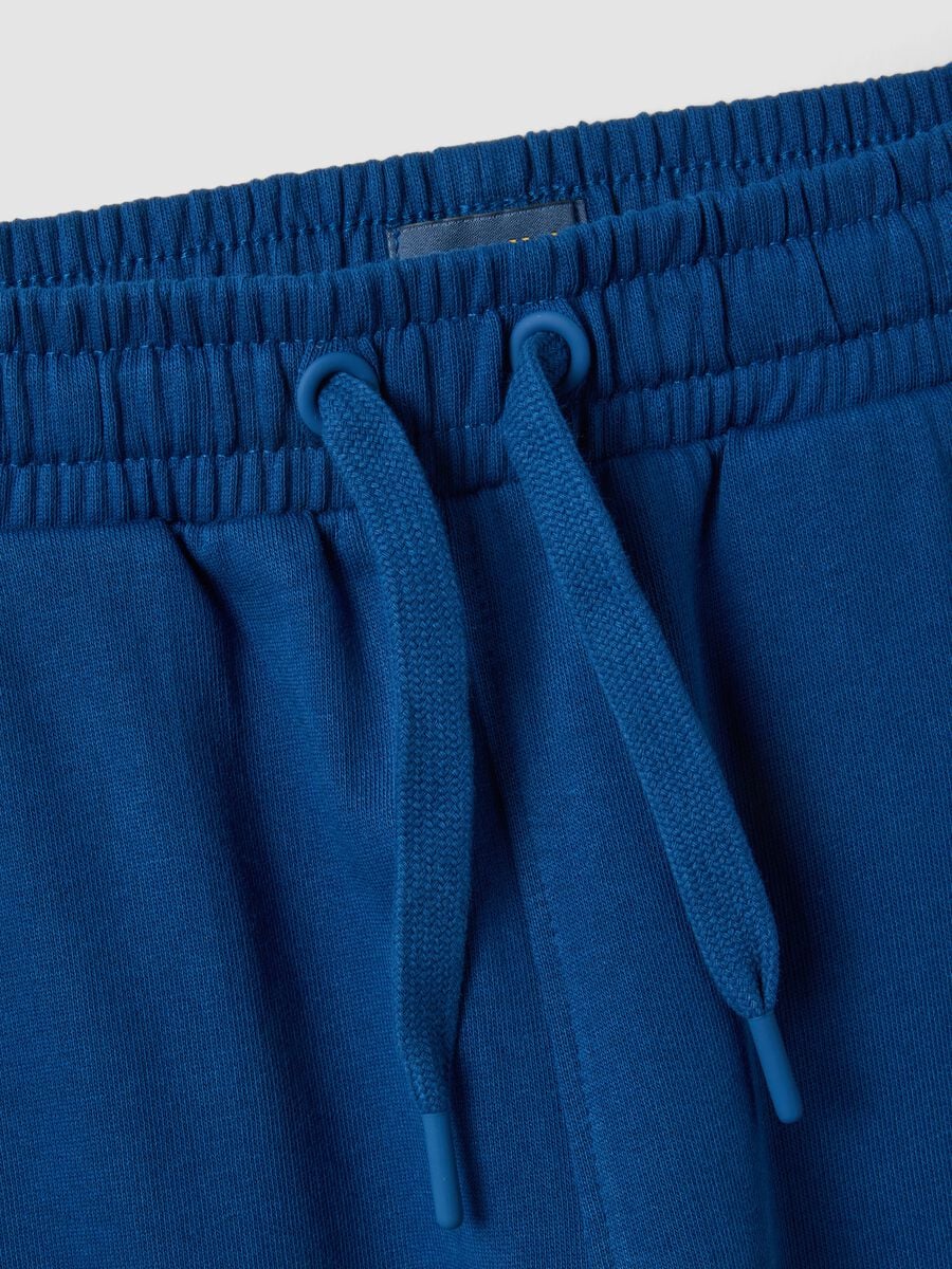Blue organic cotton jogger trousers_3