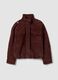 Red genuine leather jacket in regular fit_0