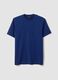 Blue Supima cotton crew-neck T-shirt, regular fit_4