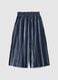 Girls' blue velour culottes with regular fit_2