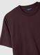 Brown pure cotton crew neck T-shirt regular fit_5
