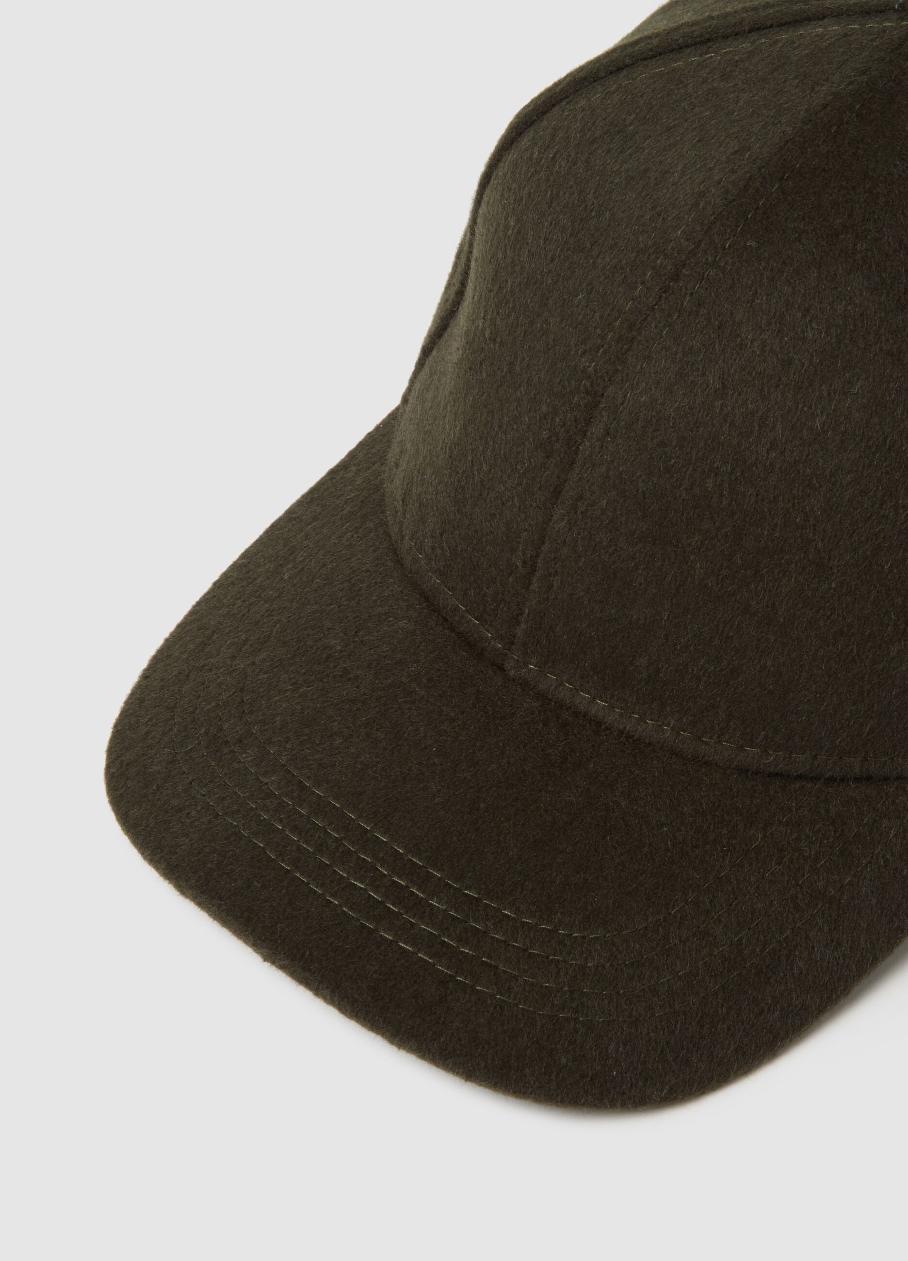 Green wool-blend hat